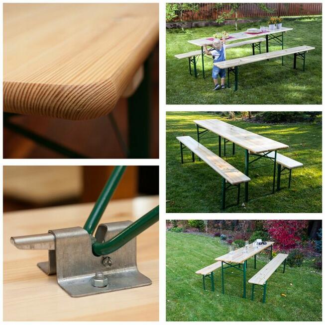 NAMIX zestaw biesiadny piwny ogrodowy 80x220cm