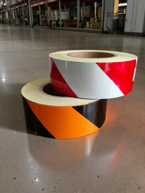 Taśma odblaskowa odgradzająca ostrzegawcza