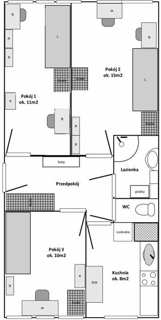 ul. Komandorska -pokój jedynka do wynajęcia - UE -SkyTower
