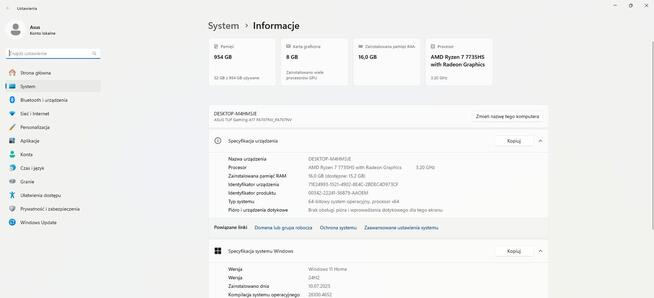 Laptop Asus TUF Gaming A17 FA707NV Nowy