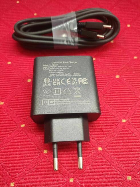 Szybka Ładowarka 65W GaN USB C USB A zasilacz do telefonu