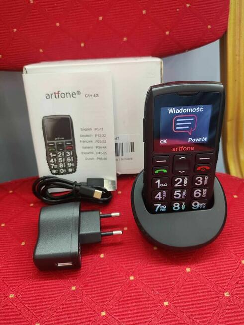 Telefon na 2 karty dla Seniora Seniorów czarny komórkowy