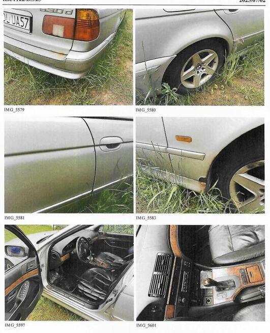 Syndyk sprzeda samochód osobowy BMW 530