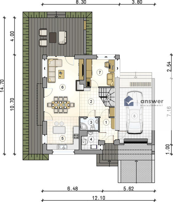 DOM WOLNOSTOJĄCY VEGA II - WIOSENNA OSTOJA ŚCINAWA