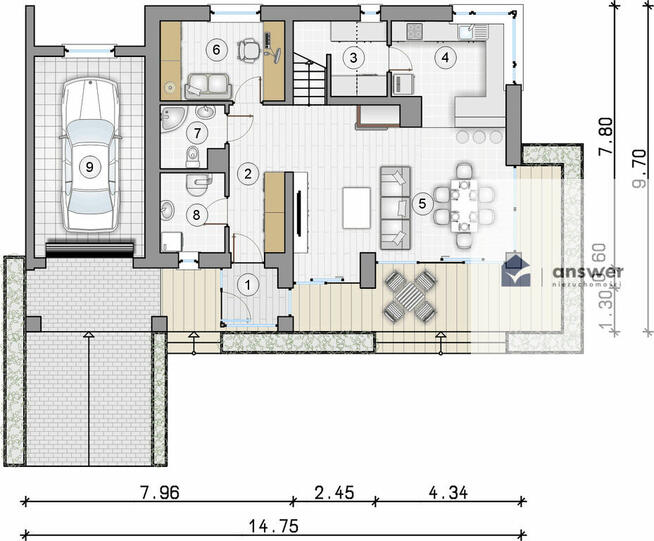 WIOSENNA OSTOJA ŚCINAWA – DOM WOLNOSTOJĄCY RUMBA