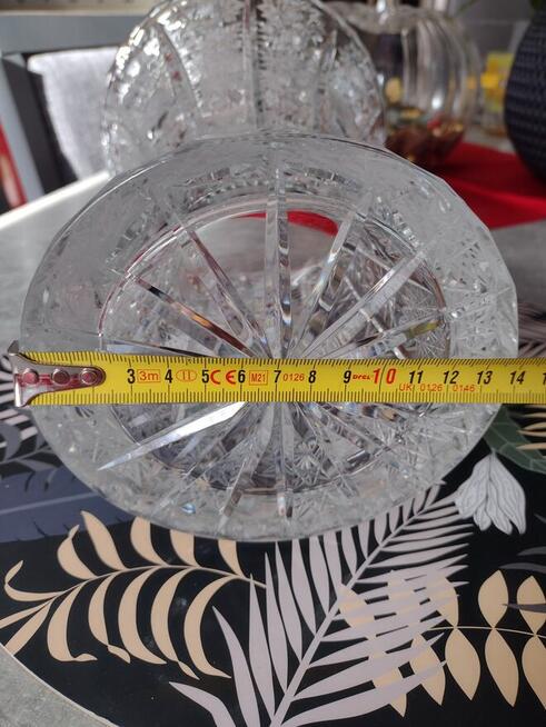 Piękny duży wazon kryształowy PRL