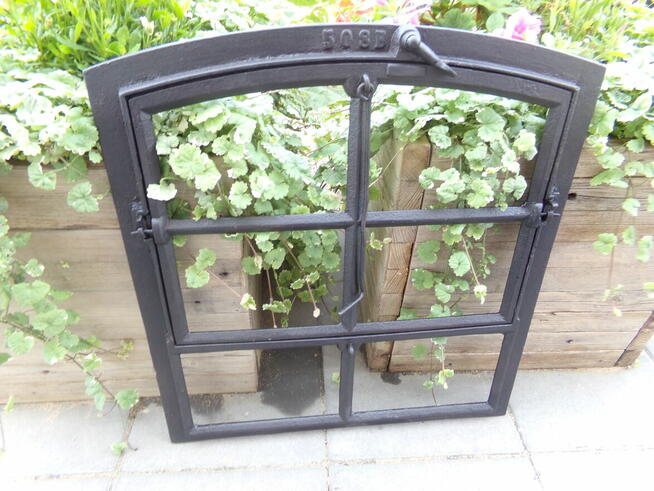 Stare okno loft retro lustro grill ogrodzenie 52x57