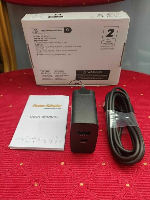 Szybka Ładowarka 65W GaN USB C USB A zasilacz do telefonu