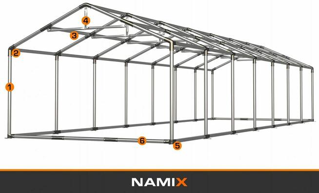 Namiot ROYAL 6x14 ogrodowy imprezowy garaż wzmocniony PVC 56