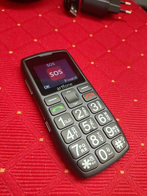 Telefon na 2 karty dla Seniora Seniorów czarny komórkowy