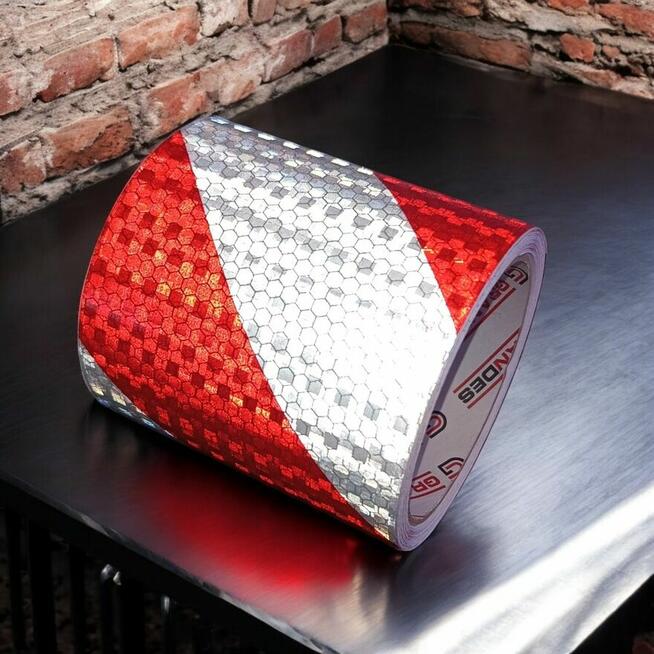 Taśma odblaskowa odgradzająca ostrzegawcza