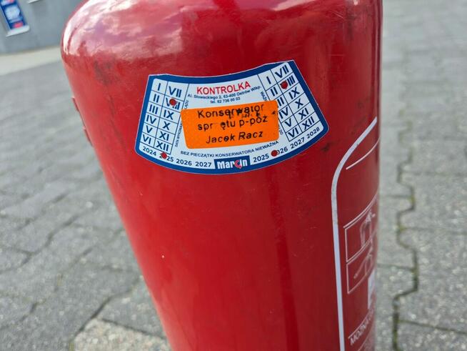 Gaśnica proszkowa 6 kg ABC nieużywana, z ważną legalizacją