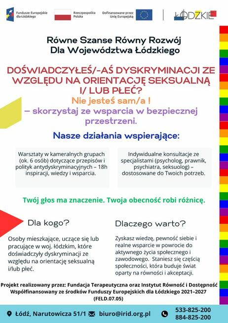 DARMOWE WARSZTATY Z POLITYKI ANTYDYSCRYMINACYJNEJ
