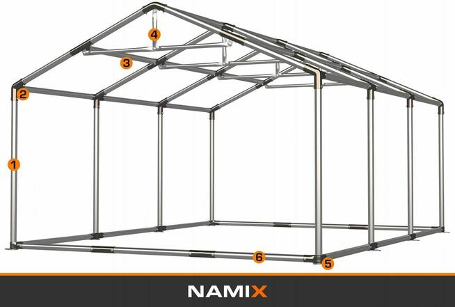 Namiot ROYAL 6x6 magazynowy wiata garaż wzmocniony PVC 560g/