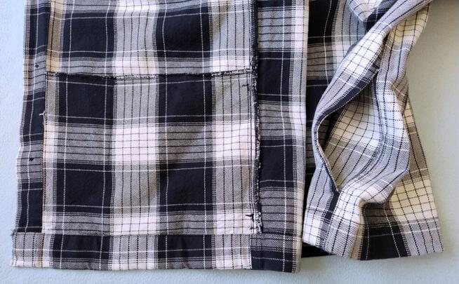 Koszula męska w kratę z długim rękawem i kieszeniami