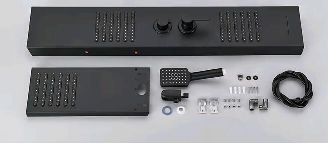 Panel prysznicowy Czarny