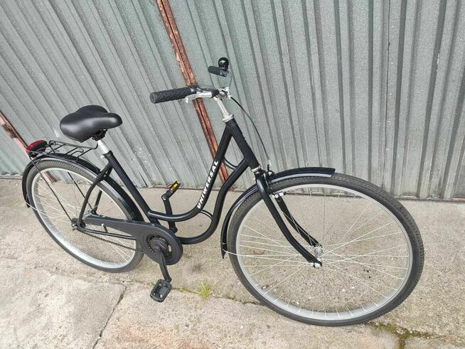 Rower Miejski Czarny bagażnik Męski Damski Damka Holenderski