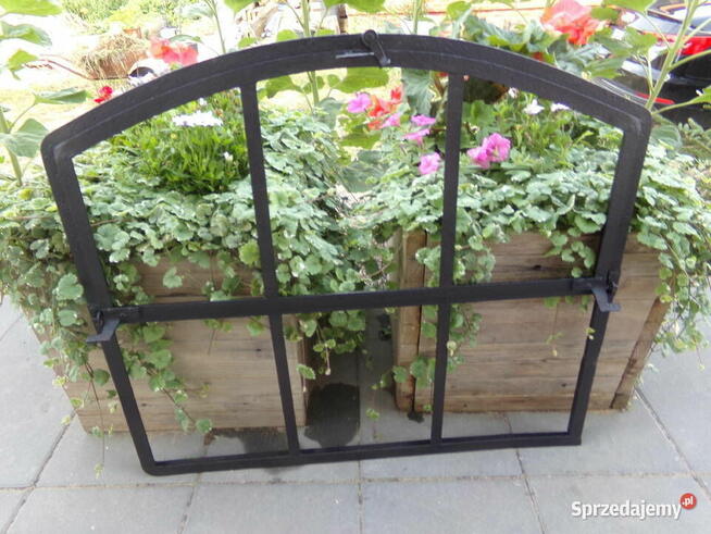 Stare okno loft retro lustro grill ogrodzenie 82x74