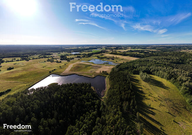 Teren siedliskowy z czterema stawami - pow. 49 ha