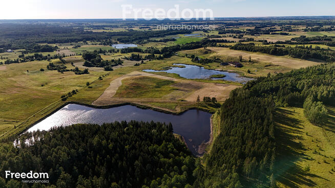Teren siedliskowy z czterema stawami - pow. 49 ha