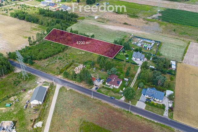 Działka budowlana 4200 m² – Barcice Drwalewskie