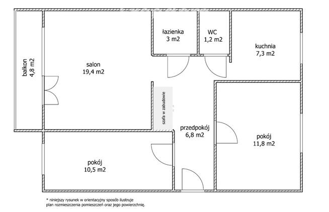 3-pokojowe mieszkanie na osiedlu Podleśnym - Iława