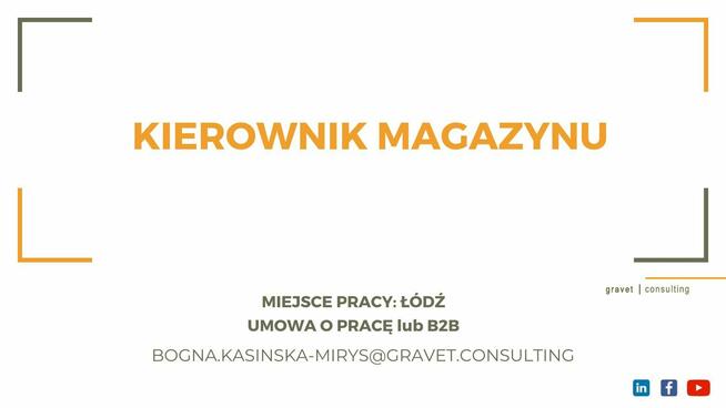 KIEROWNIK MAGAZYNU