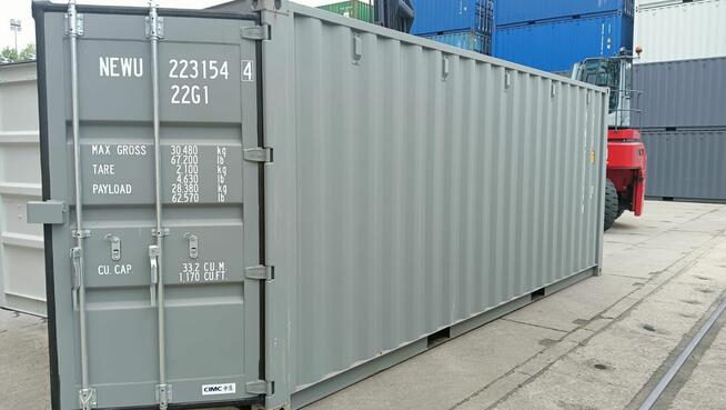 Kontener magazyny, morski, jasnoszary / 6 metrowy / 20 DV