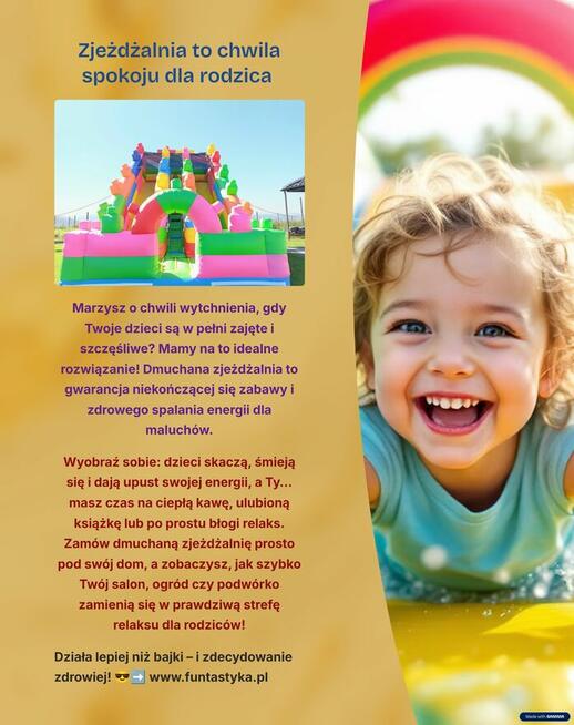 Dmuchaniec dmuchana zjeżdżalnia wynajem Grudziądz
