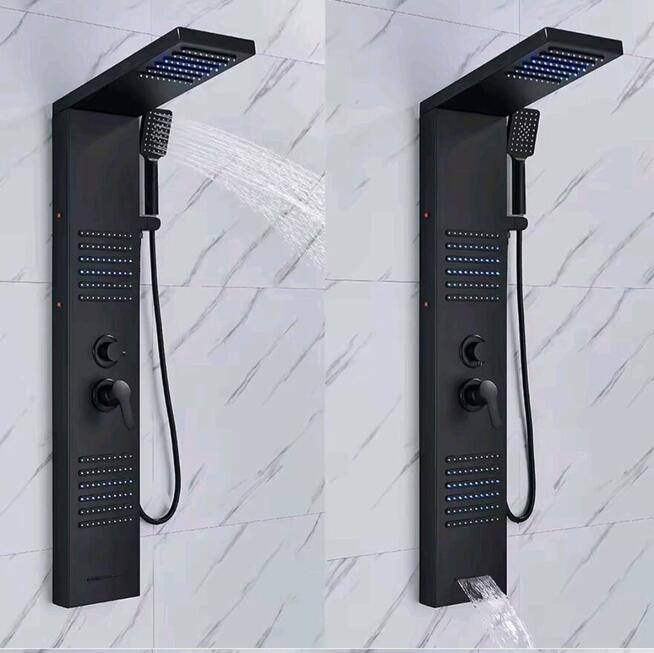 Panel prysznicowy Czarny