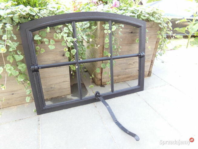 Stare okno loft retro lustro grill ogrodzenie 67x50