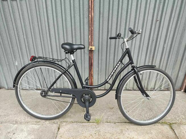 Rower Miejski Czarny bagażnik Męski Damski Damka Holenderski