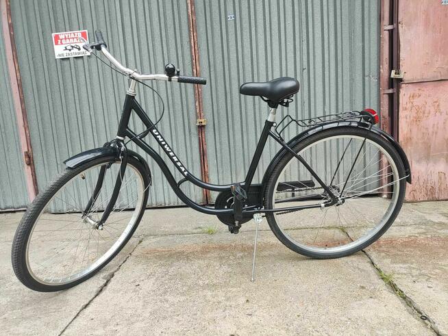 Rower Miejski Czarny bagażnik Męski Damski Damka Holenderski