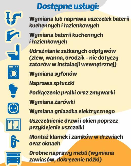 Usługi, awarie,elektryka, hydraulika, ślusarz, łódź i okolice.