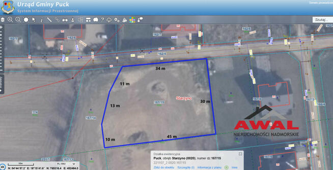 Działka inwestycyjna Starzyno gm. Puck, Brzozowa