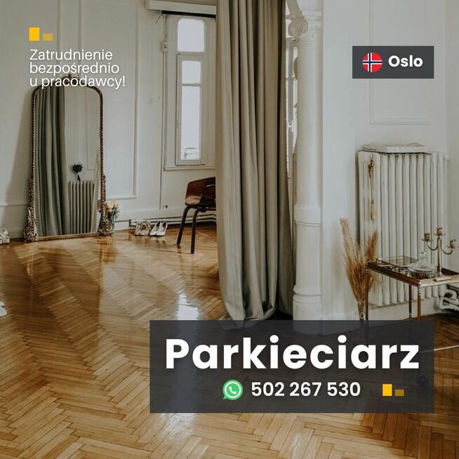 Norwegia, Oslo. Parkieciarz / Monter podłóg