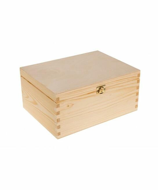 Drewniany kufer / niciarka / skrzynka 28x20,5x13 cm