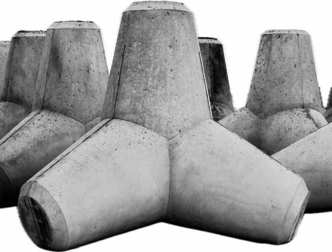 betonowe GWIAZDOBLOKI jeż starblok falochron zasieki czwórnóg
