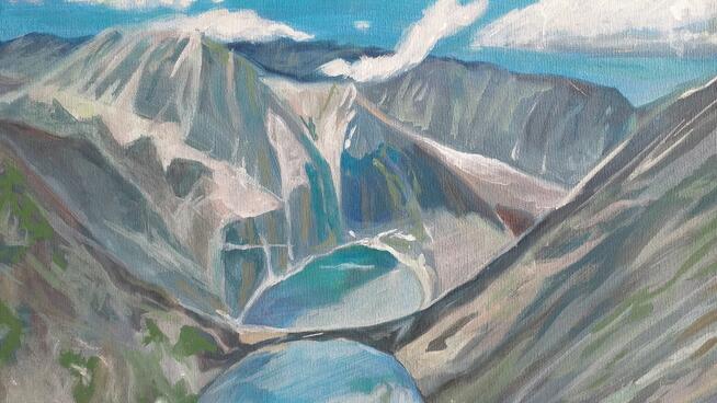 Tatry - obraz oleiny - 46 na 44 cm