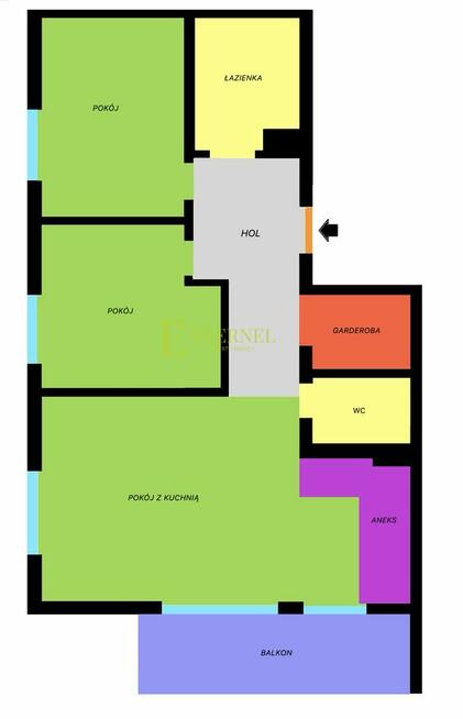 3-pokojowy apartament 59,5m2 na kameralnym osiedlu - ul. Lin
