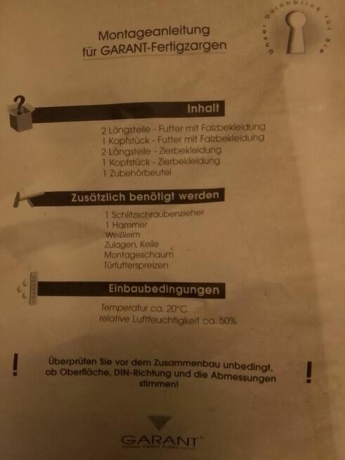 Ościeżnice niemieckie jasne super tylko 175 zl