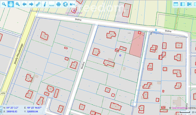 Działka na ul. Dolnej w Bełchatowie