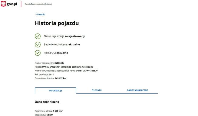 Dacia Sandero Stepway 1.6 Benzyna Zarejestrowany Ubezpieczony