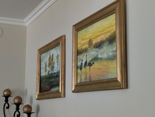 Pejzaż Jesienny Klimatyczny Landscape Obraz Olejny 30/40