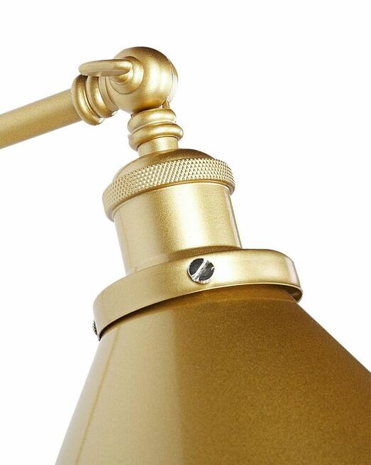 Zestaw 2 lamp ściennych Regulowana Metal Złoty