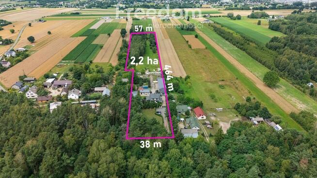 Dom i 3 budynki gospodarcze na działce 2,2 ha