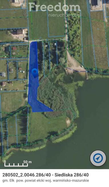 Działka rekreacyjna z dostępem do linii brzegowej