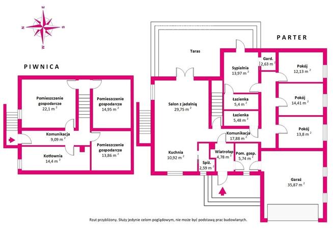 Piękny nowoczesny dom fotwoltaika pompa ciepła