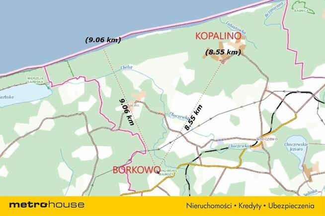 9 działek budowlanych w Borkowie Lęborskim