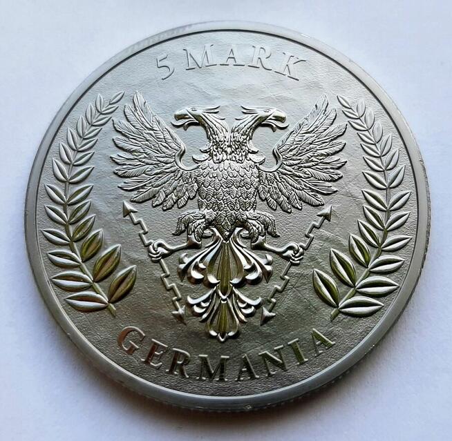 2020 Germania 5 Mark Black Gold Space Edition 1oz